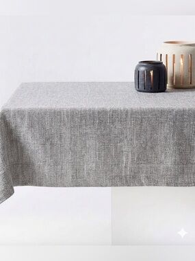Crate&Barrel Heathered Gray Tablecloth